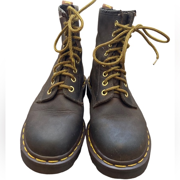 Vintage Dr. Martens Brown Air Wair Air Cushion Boots - Picture 3 of 9